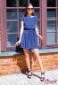 Платье Shikha London 32074 синий с коротким рукавом выше колен купить в Москве
